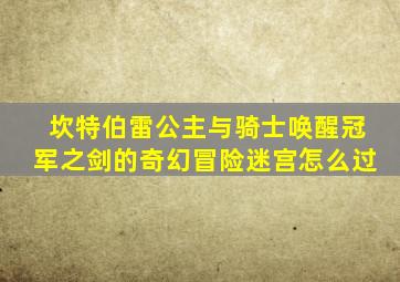 坎特伯雷公主与骑士唤醒冠军之剑的奇幻冒险迷宫怎么过