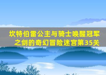 坎特伯雷公主与骑士唤醒冠军之剑的奇幻冒险迷宫第35关
