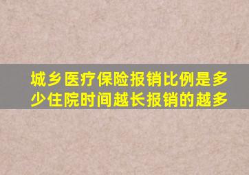 城乡医疗保险报销比例是多少住院时间越长报销的越多
