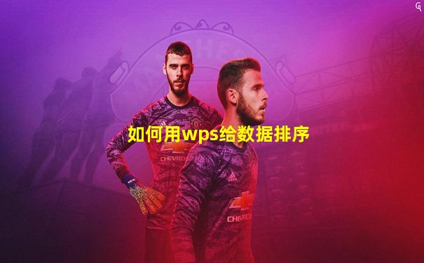 如何用wps给数据排序
