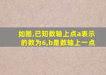 如图,已知数轴上点a表示的数为6,b是数轴上一点