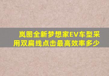 岚图全新梦想家EV车型采用双扁线点击最高效率多少